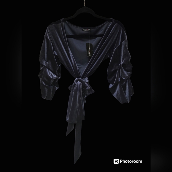 Fashion Nova Wrap Top - Picture 2 of 3